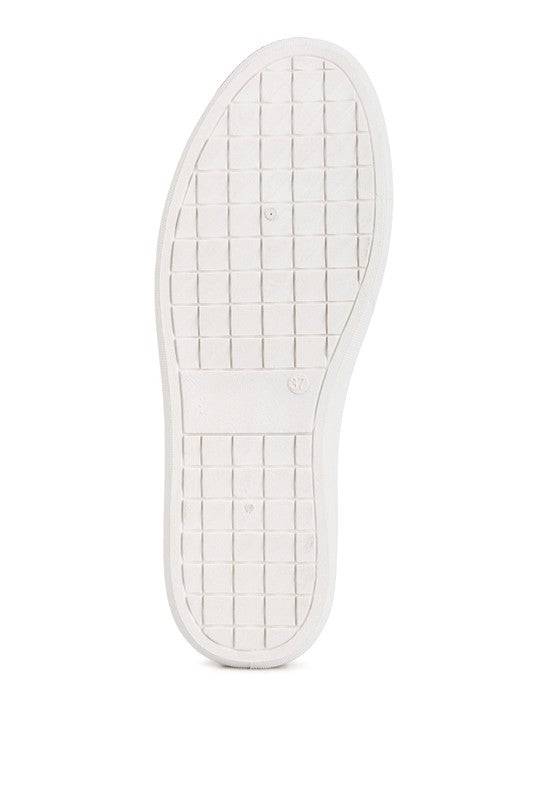 Claude Faux Leather Back Panel Detail Sneakers - Modestly Vogue 