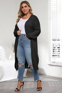 Plus Size Open Front Cardigan – Long Sleeve Layer - Modestly Vogue 