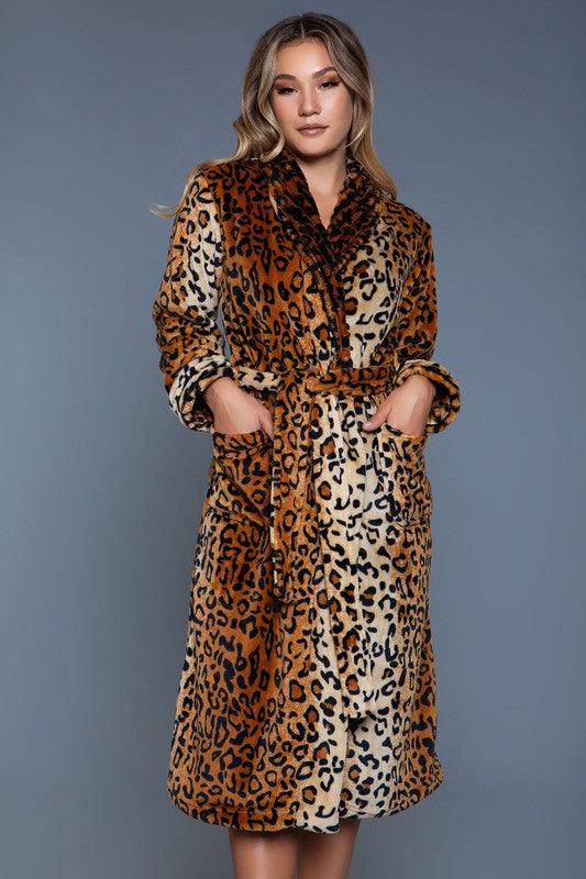 Leopard Robe - Modestly Vogue 