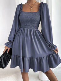 Smocked ruffle dress - Modestly Vogue 