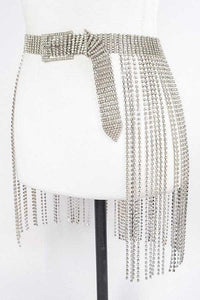 Stylish Belts for Women – Trendy, Chic & Fashionable Belts Collection | Modestly Vogue Fringe Rhinestone Buckle Chain Belt - Modestly Vogue 