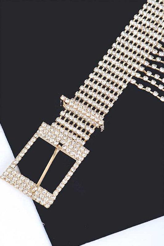 Stylish Belts for Women – Trendy, Chic & Fashionable Belts Collection | Modestly Vogue Fringe Rhinestone Buckle Chain Belt - Modestly Vogue 