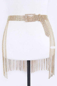 Stylish Belts for Women – Trendy, Chic & Fashionable Belts Collection | Modestly Vogue Fringe Rhinestone Buckle Chain Belt - Modestly Vogue 