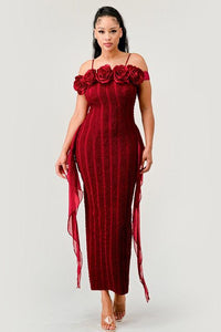 Stylish Dresses for Women – Trendy & Timeless Styles for Every Occasion | Modestly Vogue Luxury Couture Collection – Elegant Formal & Evening Gowns for Special Occasions | Modestly Vogue Enchanting Rose Off-Shoulder Dress - Modestly Vogue 