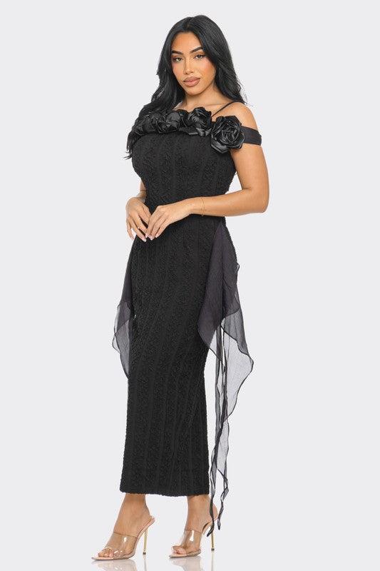 Stylish Dresses for Women – Trendy & Timeless Styles for Every Occasion | Modestly Vogue Luxury Couture Collection – Elegant Formal & Evening Gowns for Special Occasions | Modestly Vogue Enchanting Rose Off-Shoulder Dress - Modestly Vogue 