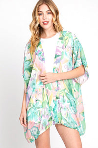 Floral Lightweight Kimono Cover-Up – Breezy & Stylish Layering Piece - Modestly Vogue 