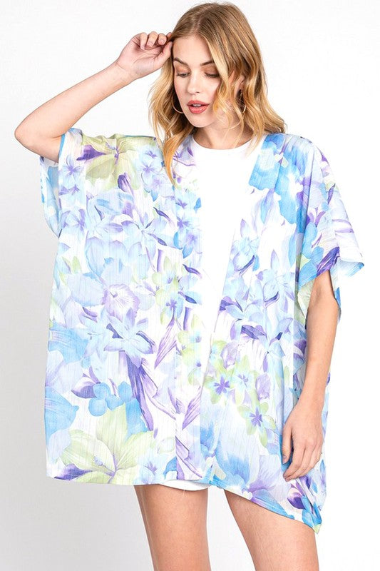 Floral Lightweight Kimono Cover-Up – Breezy & Stylish Layering Piece - Modestly Vogue 