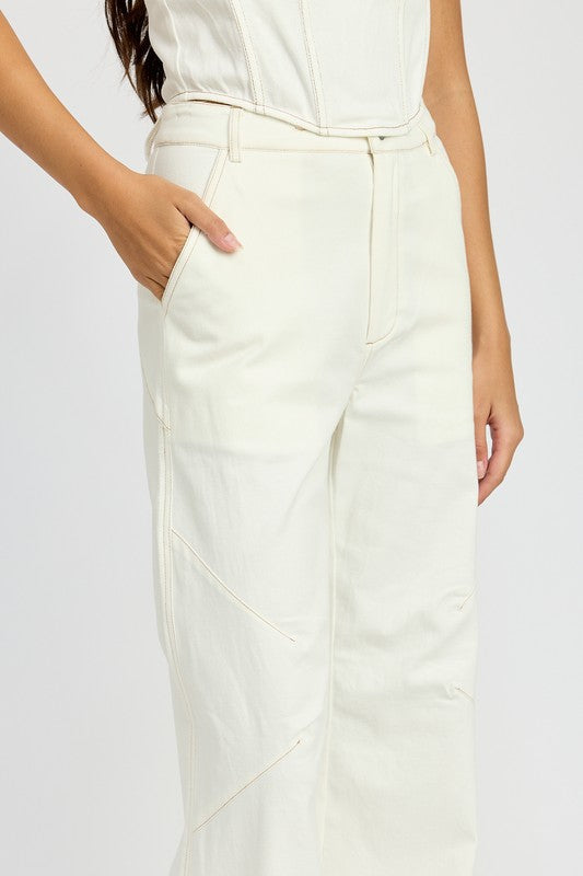 HIGH WAISTED WIDE LEG PANTS - Modestly Vogue 