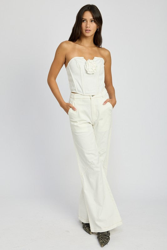 HIGH WAISTED WIDE LEG PANTS - Modestly Vogue 