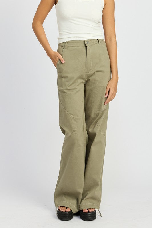 HIGH WAISTED WIDE LEG PANTS - Modestly Vogue 