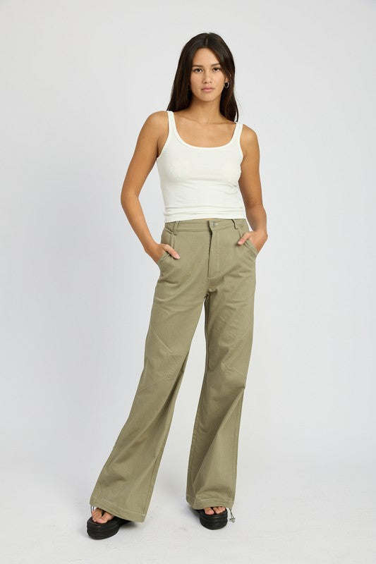 HIGH WAISTED WIDE LEG PANTS - Modestly Vogue 