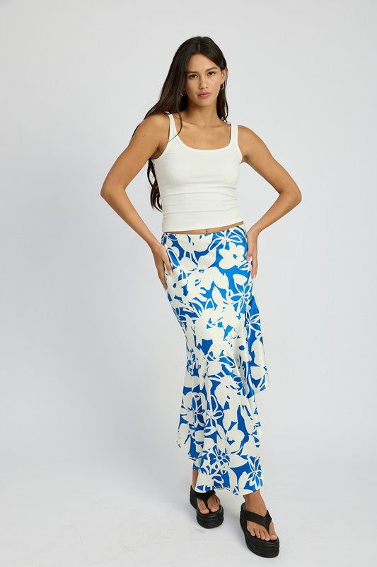 Boho Chic ASYMMETRICAL RUFFLE HEM SKIRT - Modestly Vogue 