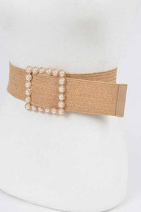 Stylish Belts for Women – Trendy, Chic & Fashionable Belts Collection | Modestly Vogue Pearl Buckle Straw Belt - Modestly Vogue 