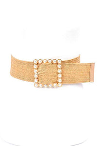 Stylish Belts for Women – Trendy, Chic & Fashionable Belts Collection | Modestly Vogue Pearl Buckle Straw Belt - Modestly Vogue 