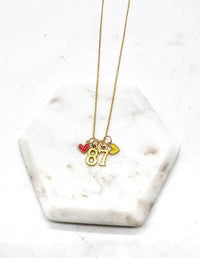 Gold 87 Kelce Kansas City Charm Necklace Chiefs - Modestly Vogue 