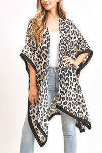 Stylish Cardigans & Kimonos for Women – Trendy & Versatile Outerwear for Any Occasion | Modestly Vogue Leopard Animal Print Long Kimono Cardigan - Modestly Vogue 