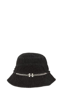 Stylish Beanie & Fedora & Baseball Cap Hats – Warm, Trendy Hats for Every Season | Modestly Vogue H Metal Accent Bucket Hat - Modestly Vogue 