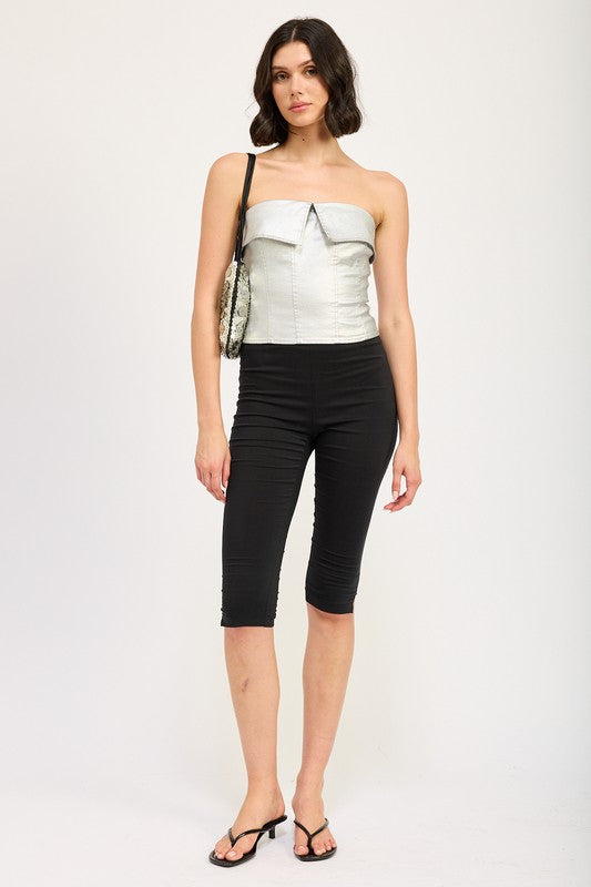 FOLD OVER CORSET TOP - Modestly Vogue 