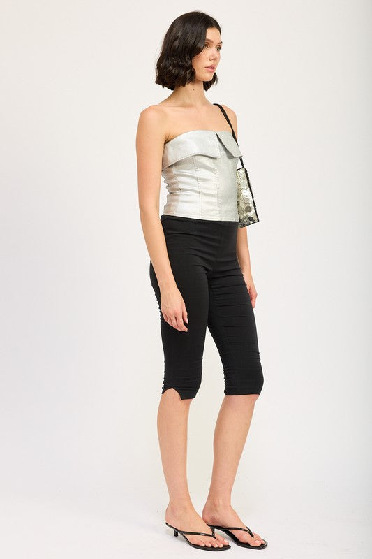 FOLD OVER CORSET TOP - Modestly Vogue 