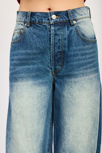 Denim MEDIUM WASH HORSESHOW JEANS - Modestly Vogue 