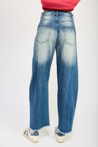 Denim MEDIUM WASH HORSESHOW JEANS - Modestly Vogue 