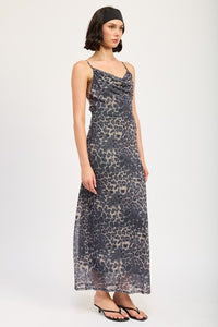 SLIGHT COWL MAXI DRESS WITH OPEN BACK - Modestly Vogue 