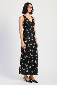 Floral V Neck Maxi Dress – Elegant and Flowing Summer Dress - Modestly Vogue 