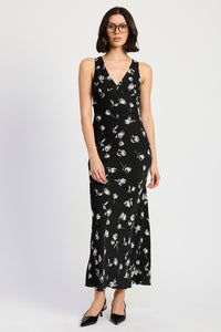 Floral V Neck Maxi Dress – Elegant and Flowing Summer Dress - Modestly Vogue 