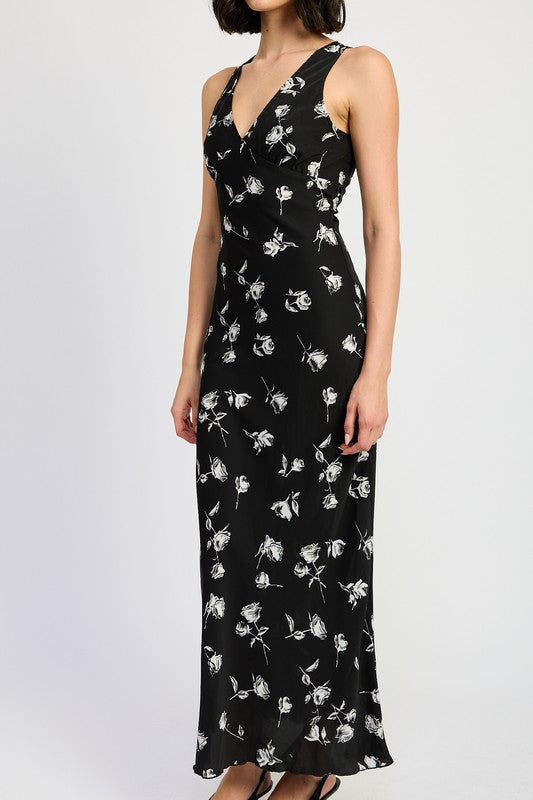 Floral V Neck Maxi Dress – Elegant and Flowing Summer Dress - Modestly Vogue 