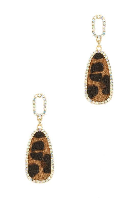 Stunning Earrings for Women – Elegant & Luxury Earrings Collection | Modestly Vogue Teardrop Animal Print Dangle Earring - Modestly Vogue 