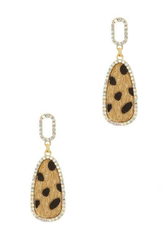 Stunning Earrings for Women – Elegant & Luxury Earrings Collection | Modestly Vogue Teardrop Animal Print Dangle Earring - Modestly Vogue 