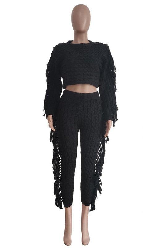 WOMEN FASHION 2PC SWEATER PANTS SET - Modestly Vogue 