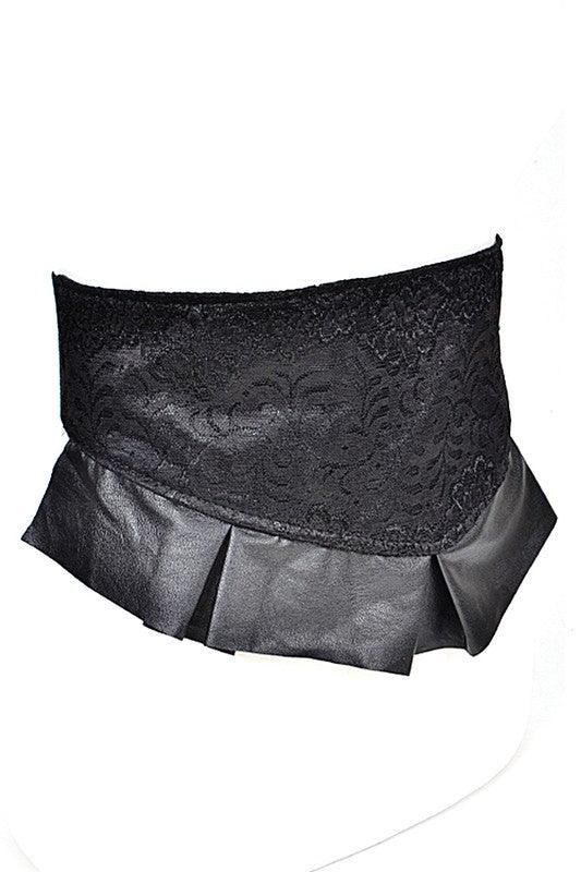 Soft Corset Lace Ruffle Belt – Fashionable Waist Accessory - Modestly Vogue 