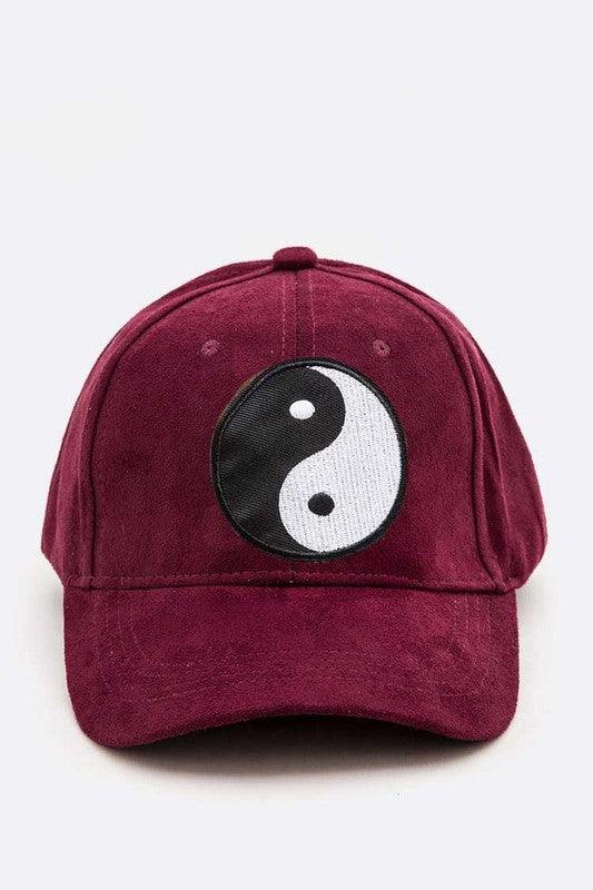 Stylish Beanie & Fedora & Baseball Cap Hats – Warm, Trendy Hats for Every Season | Modestly Vogue Yin Yang Patch Faux Suede Cap - Modestly Vogue 