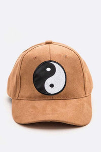 Stylish Beanie & Fedora & Baseball Cap Hats – Warm, Trendy Hats for Every Season | Modestly Vogue Yin Yang Patch Faux Suede Cap - Modestly Vogue 