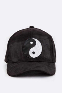 Stylish Beanie & Fedora & Baseball Cap Hats – Warm, Trendy Hats for Every Season | Modestly Vogue Yin Yang Patch Faux Suede Cap - Modestly Vogue 