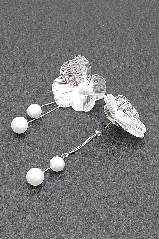 Stunning Earrings for Women – Elegant & Luxury Earrings Collection | Modestly Vogue Pearl Drop Filigree Flower Earrings - Modestly Vogue 