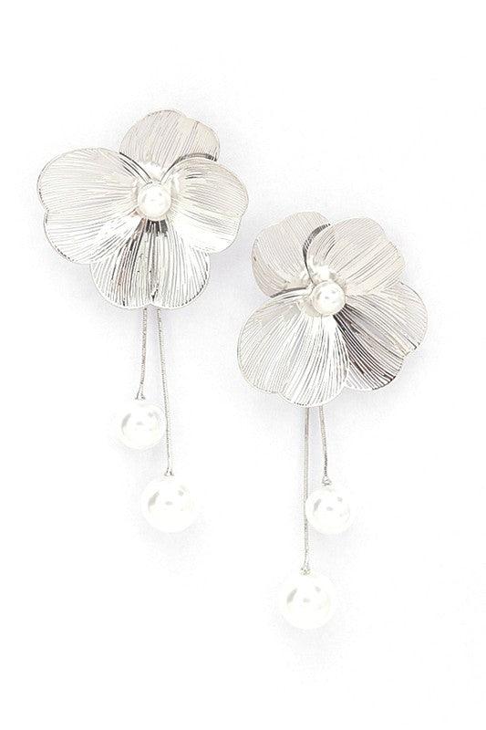 Stunning Earrings for Women – Elegant & Luxury Earrings Collection | Modestly Vogue Pearl Drop Filigree Flower Earrings - Modestly Vogue 