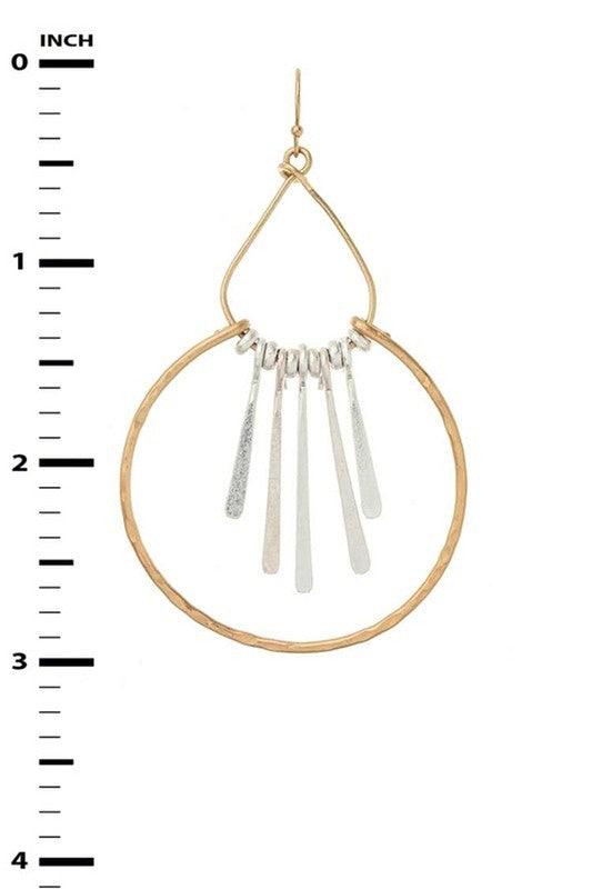 Stunning Earrings for Women – Elegant & Luxury Earrings Collection | Modestly Vogue Mix Tone Fringe Metal Iconic Earrings - Modestly Vogue 