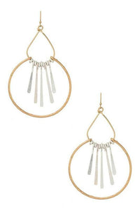 Stunning Earrings for Women – Elegant & Luxury Earrings Collection | Modestly Vogue Mix Tone Fringe Metal Iconic Earrings - Modestly Vogue 