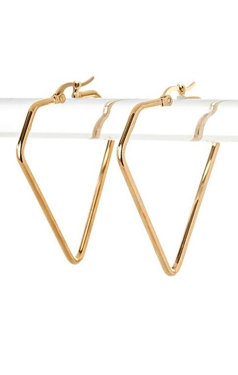 – | Stainless Steel Triangle Hoop - Modestly Vogue 