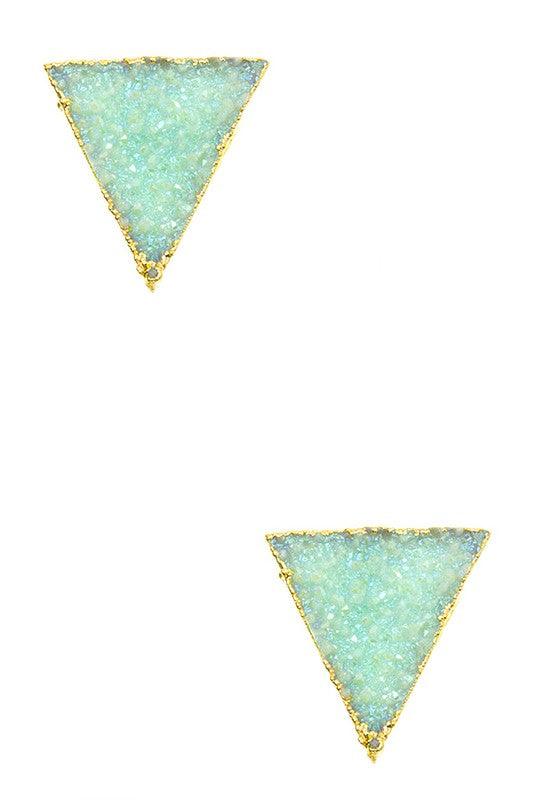 – | Triangle Druzy Studs - Modestly Vogue 