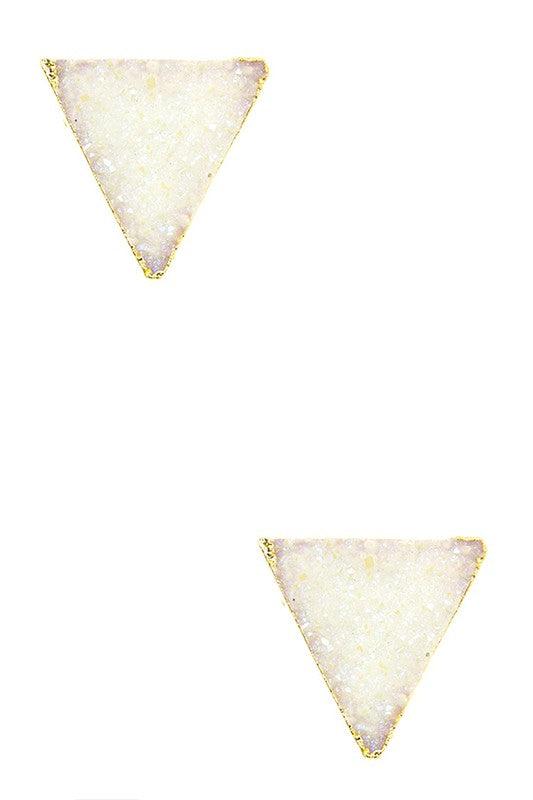 – | Triangle Druzy Studs - Modestly Vogue 