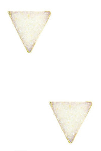 – | Triangle Druzy Studs - Modestly Vogue 