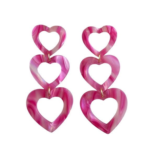 Pink Heart Shape– Bold and Stylish Statement Earrings for Every Occasion - Modestly Vogue 