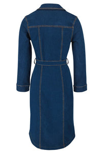 WOMEN FASHION DENIM LONG MAXI DRESS - Modestly Vogue 