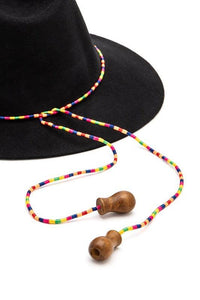 Leather Beaded Band Western Fedora Hat - Modestly Vogue 