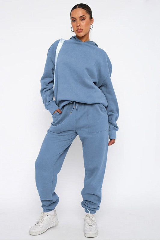 2pc Hoodie Sweat Set With Pockets - Modestly Vogue 