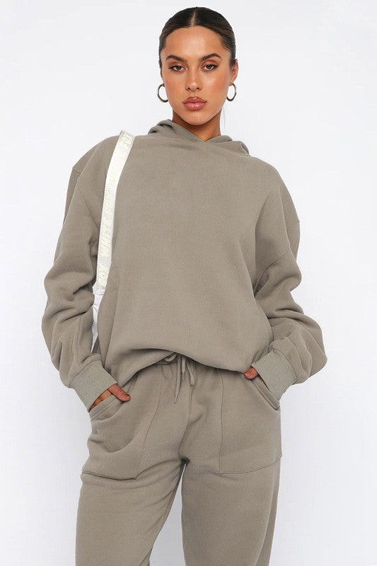 2pc Hoodie Sweat Set With Pockets - Modestly Vogue 