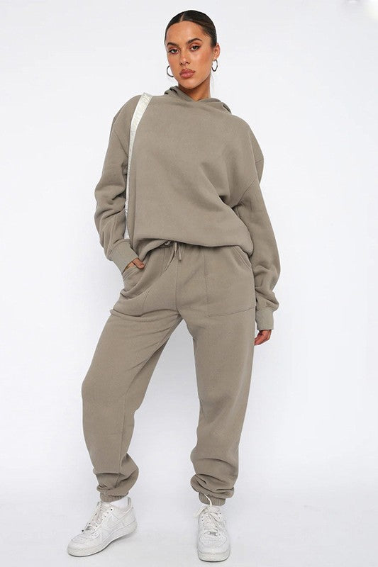 2pc Hoodie Sweat Set With Pockets - Modestly Vogue 